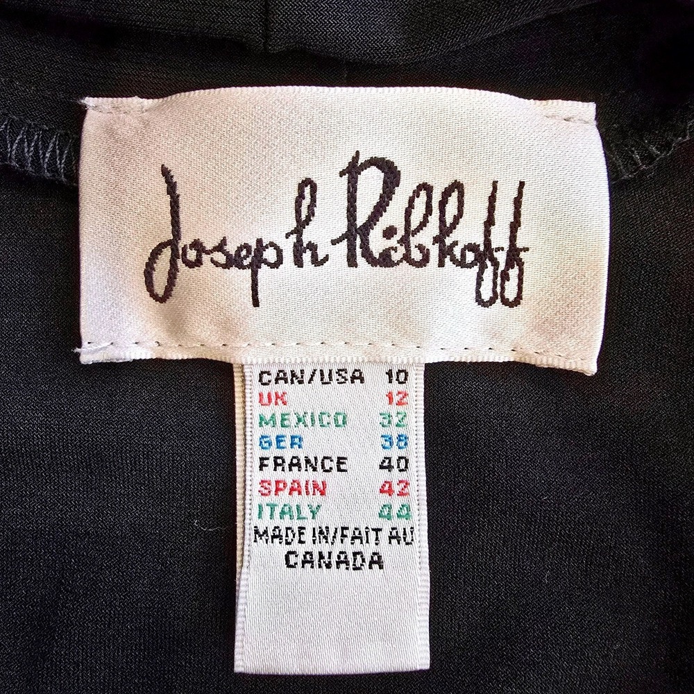 Joseph Ribkoff Tunic Dress 10 Patchwork Colorblock Cowl‎ Neck Abstract Geometric - Picture 11 of 12